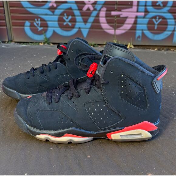 Nike Other - Air Jordan Retro 6 Black Infrared GS Size 6Y